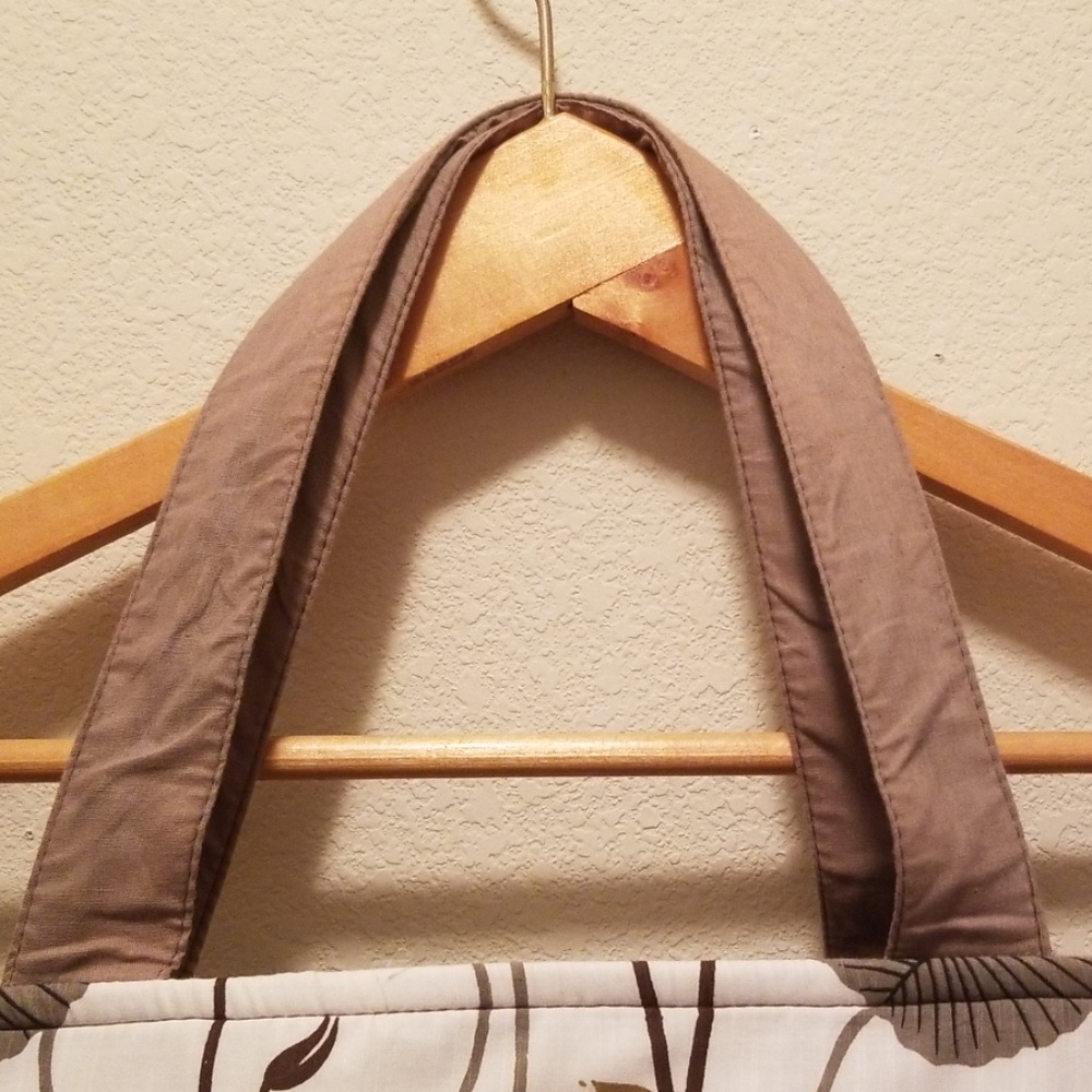 🌺 Large Tote Bag Olive and Brown - Picture 3 of 7
